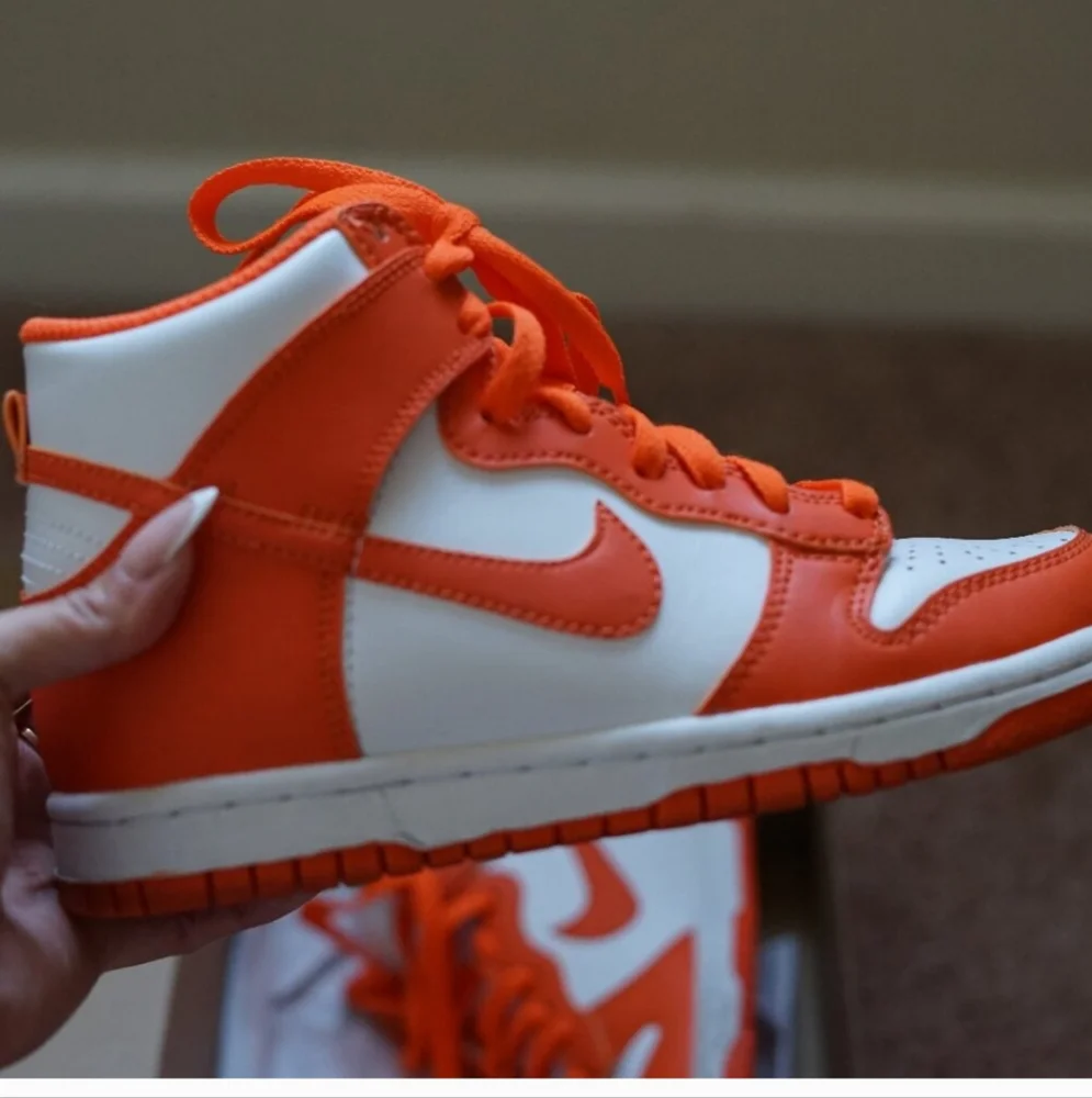 Nike Dunks Orange and White Sneakers